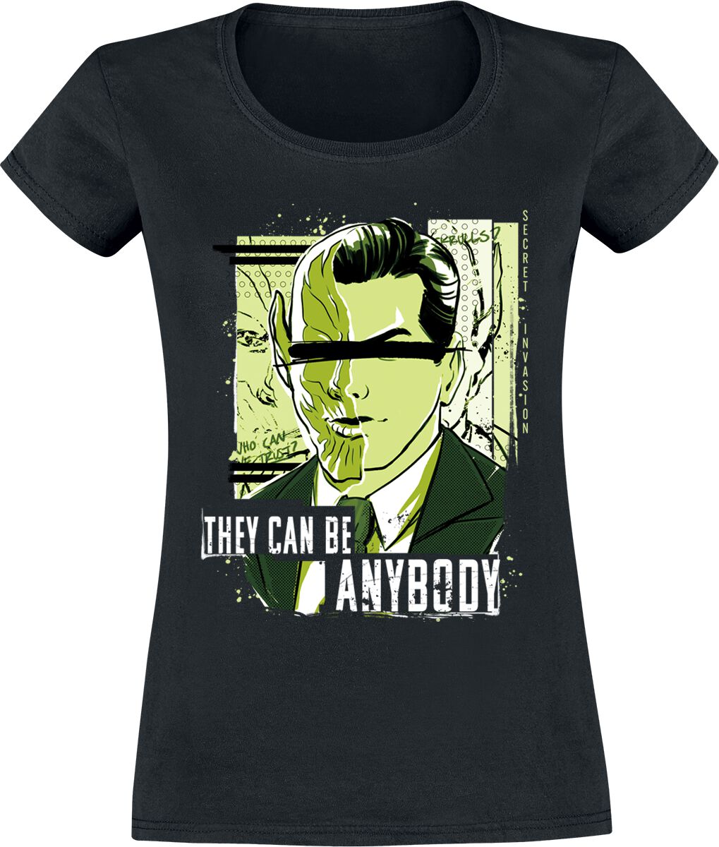 Secret Invasion - Marvel T-Shirt - They Can Be Anybody - S bis XXL - für Damen - Größe L - schwarz  - Lizenzierter Fanartikel von Secret Invasion