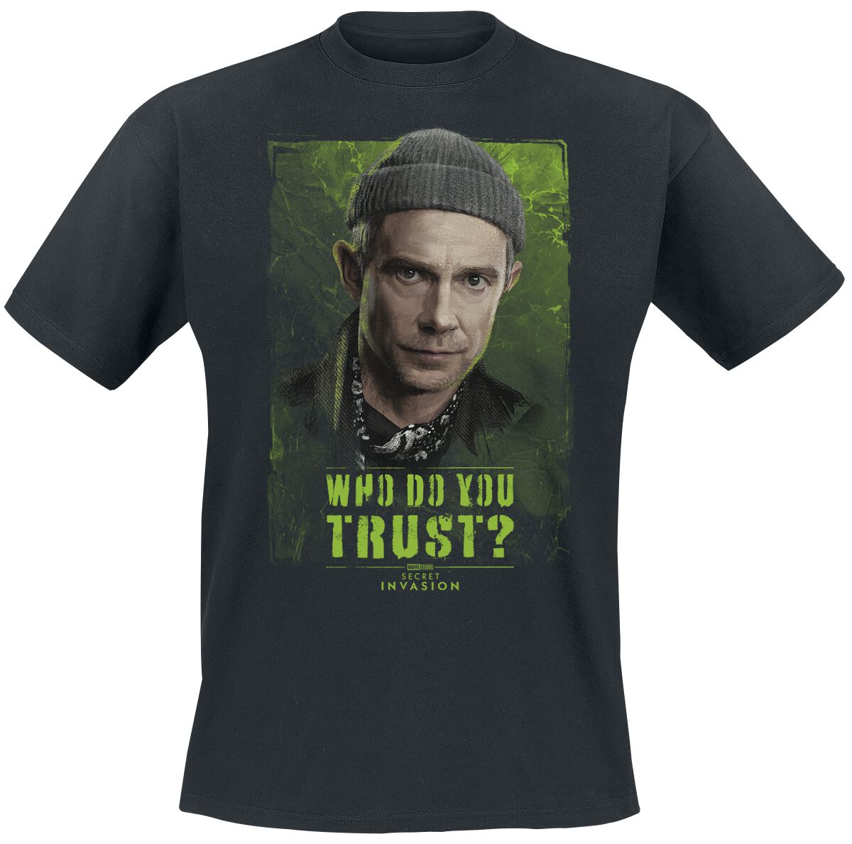 Secret Invasion - Marvel T-Shirt - Who Do You Trust? Everett - S bis XXL - für Männer - Größe M - schwarz  - Lizenzierter Fanartikel von Secret Invasion