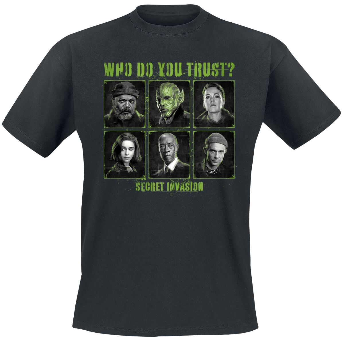 Secret Invasion - Marvel T-Shirt - Who Do You Trust? - S bis XL - für Männer - Größe M - schwarz  - Lizenzierter Fanartikel von Secret Invasion