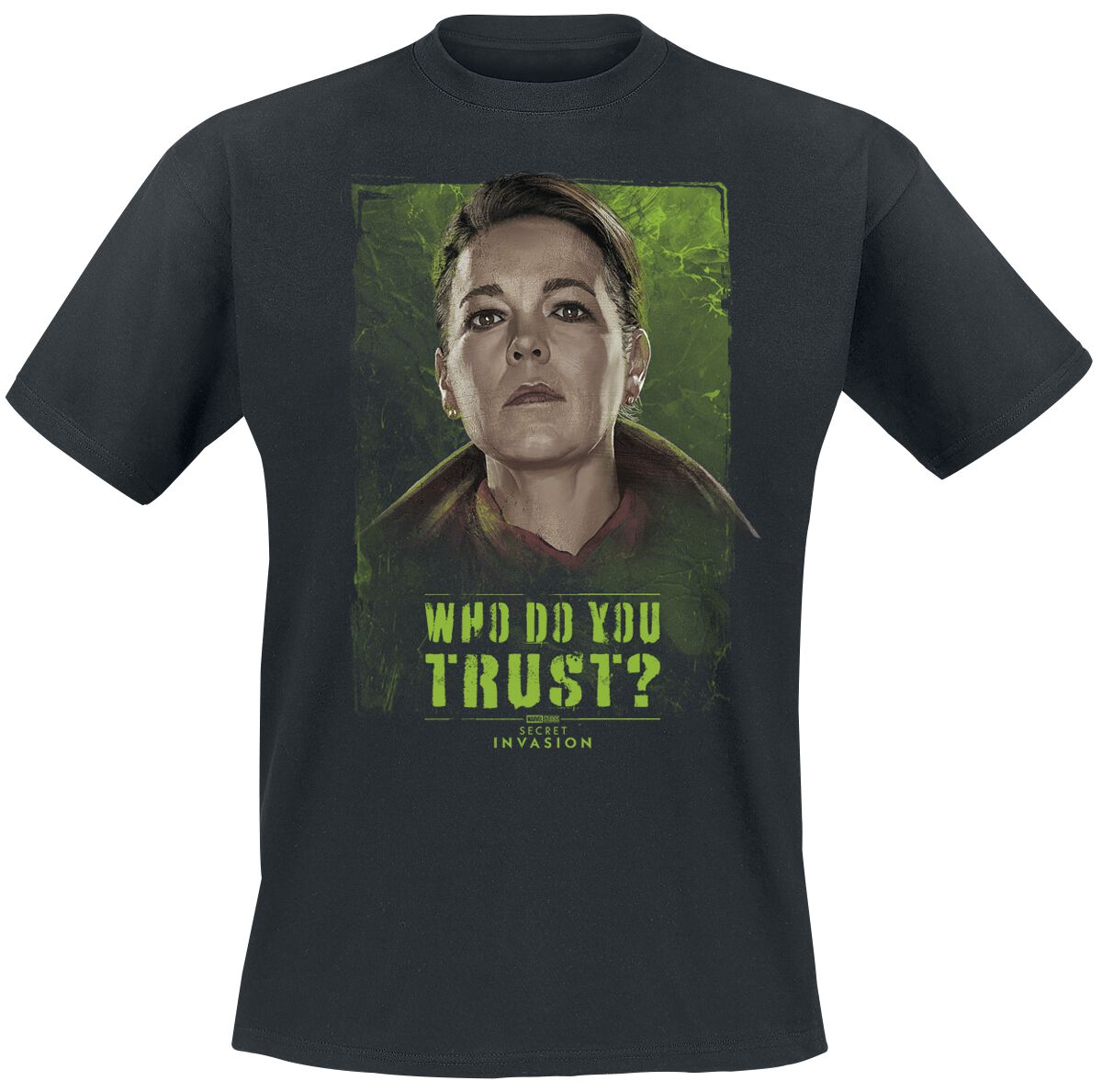 Secret Invasion - Marvel T-Shirt - Who Do You Trust? Sonya - S bis 3XL - für Männer - Größe M - schwarz  - Lizenzierter Fanartikel von Secret Invasion