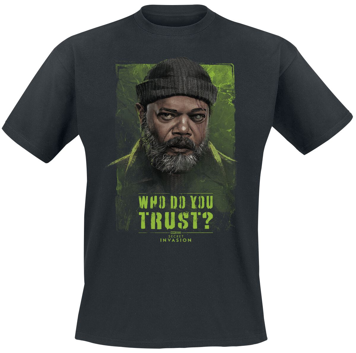 Secret Invasion Who Do You Trust? Nick Fury T-Shirt schwarz in XL von Secret Invasion