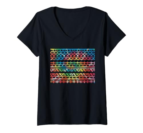 Damen Lustiger geheimer Text Tie-Dye FTS versteckte Botschaft T-Shirt mit V-Ausschnitt Damen Lustiger geheimer Text Tie-Dye FTS versteckte Botschaft T-Shirt mit V-Ausschnitt von Secret Text Pattern