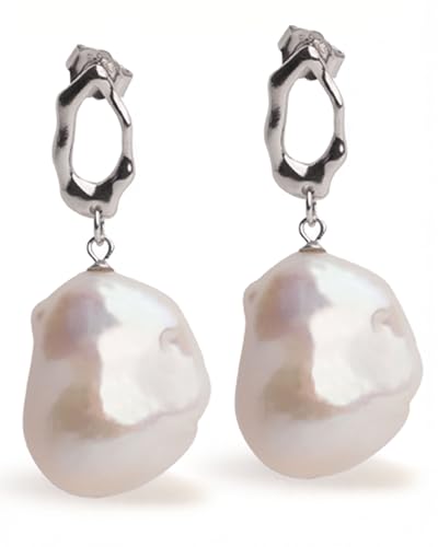 Damen-Ohrringe aus weißen Süßwasser-Zuchtperlen | Secret & You | 925er-Sterlingsilber, Perle von Secret & You