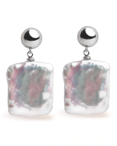 Damen-Ohrringe aus weißen Süßwasser-Zuchtperlen | Secret & You | 925er-Sterlingsilber, Perle von Secret & You