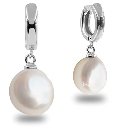 Damen PerlenOhrhänger Süßwasser Zuchtperlen Weiß Barockperlen SECRET & YOU- Perlenohrringe 925 Sterling Silber von Secret & You