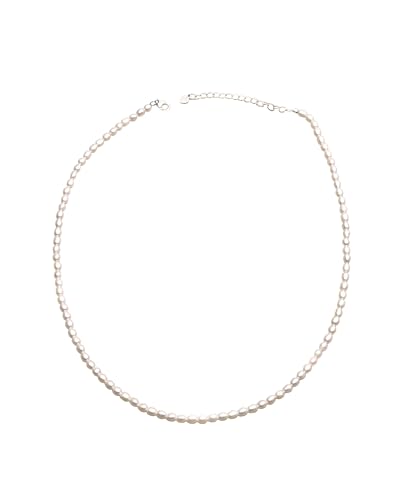 Secret & You Damen-Halskette aus ovalen Süßwasser-Zuchtperlen, 42 cm + 5 cm lang, Perle von Secret & You