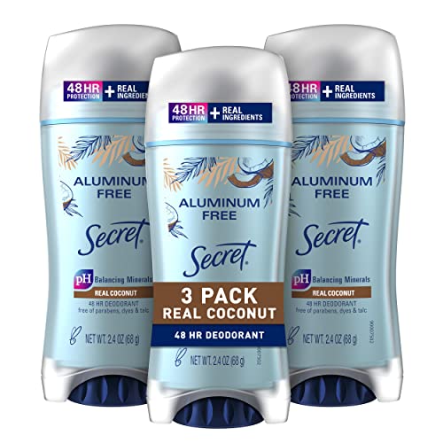 Secret Aluminum Free Deodorant for Women, Coconut 2.4 oz (Pack Of 3) von Secret