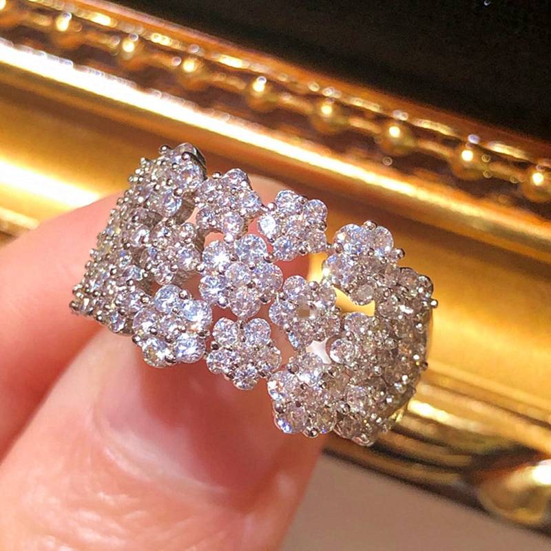Neue Handgemachte Kristall Art Deco Vintage Channel Style Einstellbare Ring von SecretBoxFinds