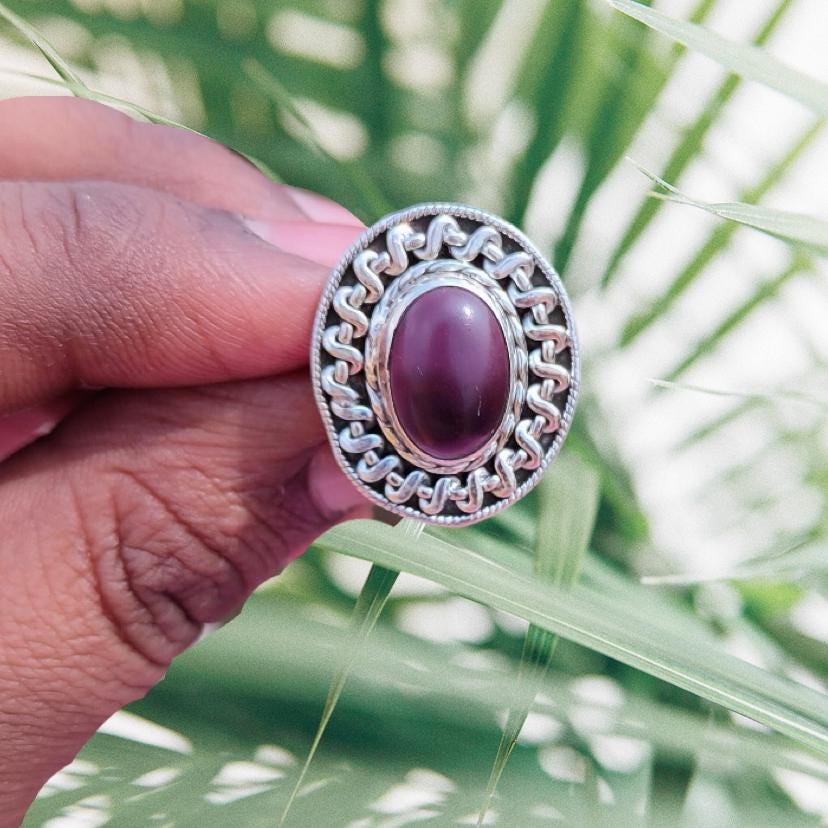 925 Sterling Silber Amethyst Ring, Handgemachter Edelstein Schmuck Für Frauen, Natürlicher Birnenschliff, Geschenk Sie, Atemberaubendes Silberzubehör 925 Sterling Silber Amethyst Ring, Handgemachter Edelstein Schmuck Für Frauen, Natürlicher Birnenschliff, Geschenk Sie, Atemberaubendes Silberzubehör von SecretMessageJewels