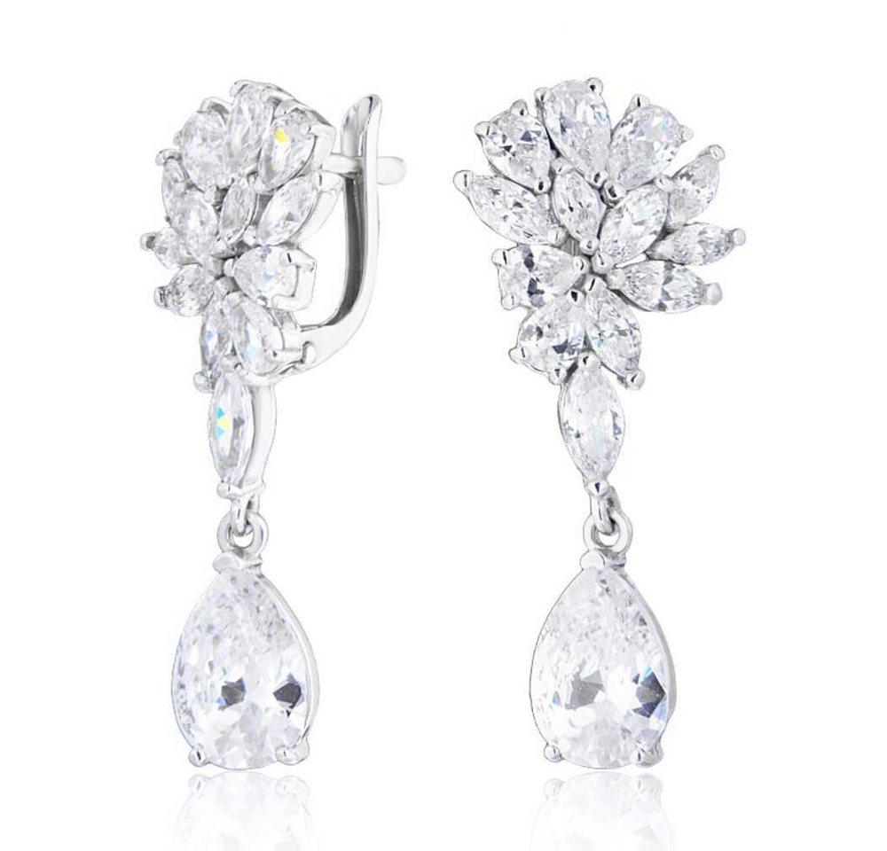 Secretforyou Creolen-Set Ohrringe Creolen 925 Silber Zirkonia Steine Echtschmuck, 925 Sterling Silber von Secretforyou