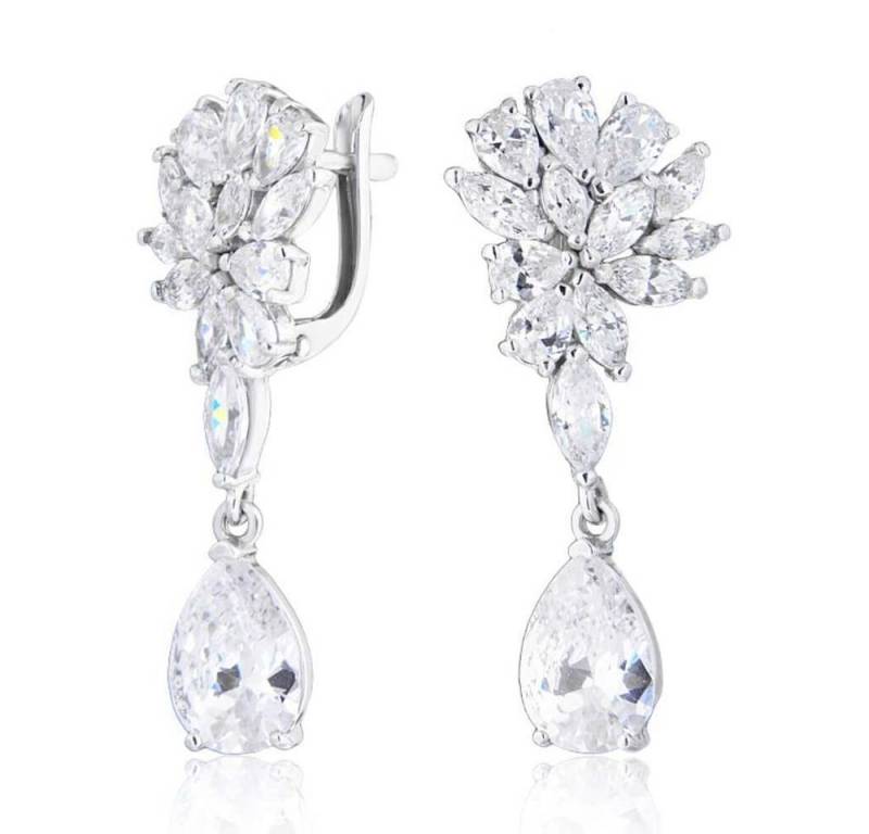 Secretforyou Creolen-Set Ohrringe Creolen 925 Silber Zirkonia Steine Echtschmuck, 925 Sterling Silber von Secretforyou