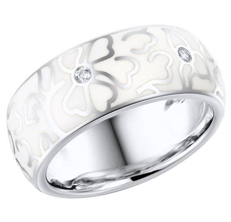 Secretforyou Fingerring Fingerring Ring 925 Silber Emaille Zirkonia Stein Echtschmuck von Secretforyou