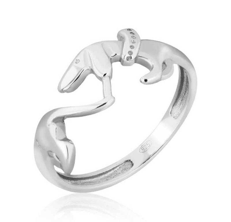 Secretforyou Fingerring Fingerring Ring Silberring Hund Damenschmuck Echtschmuck, 925 Sterling Silber von Secretforyou