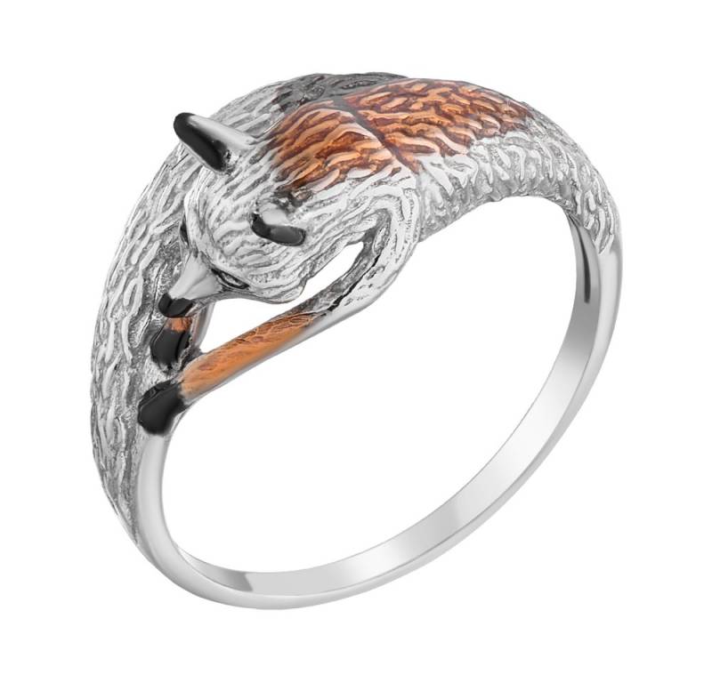 Secretforyou Fingerring Fingerring Ring aus Sterling Silber mit Emaille Echtschmuck von Secretforyou