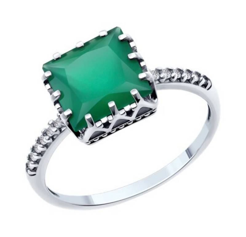 Secretforyou Fingerring Ring Fingerring 925 Silber Achat Zirkonia Echtschmuck von Secretforyou