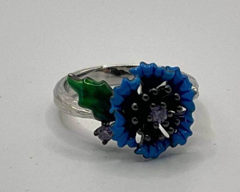 Secretforyou Fingerring Ring Fingerring 925 Silber Zirkon Emaille Echtschmuck, 925 Sterlingsilber von Secretforyou