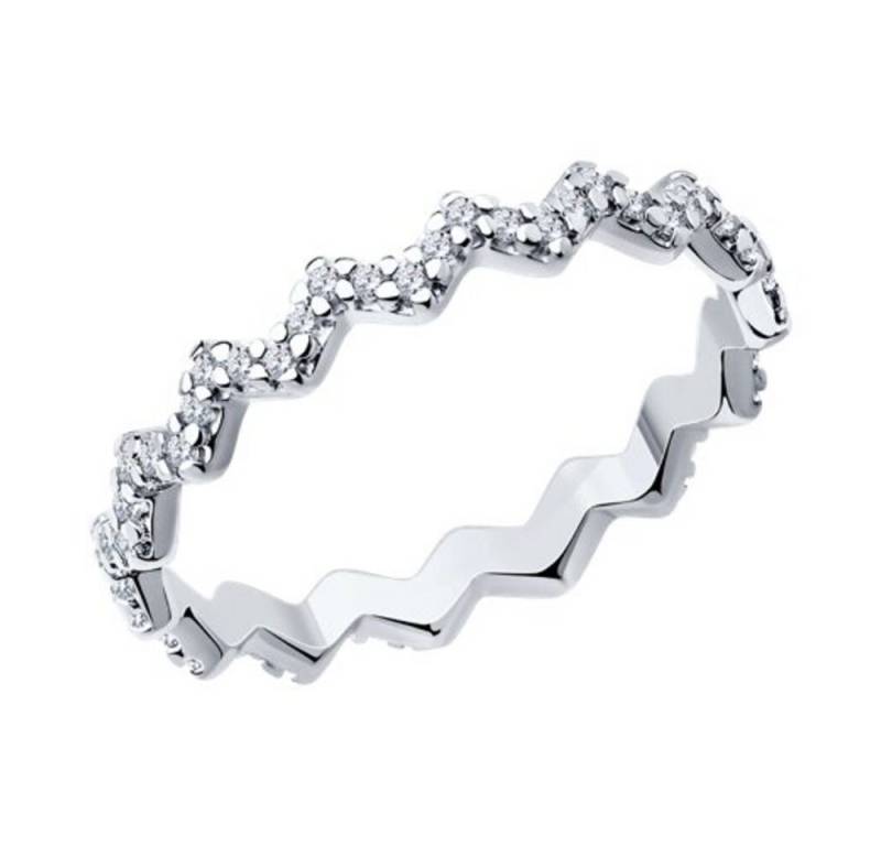 Secretforyou Fingerring Ring Fingerring 925 Silber Zirkonia Steine Echtschmuck von Secretforyou