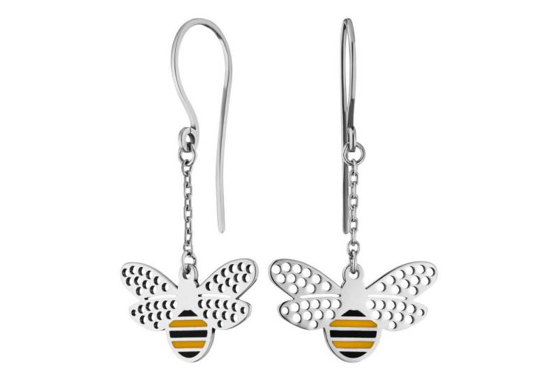 Secretforyou Ohrhänger-Set Ohrhänger Ohrringe Biene 925 Silber Emaille Echtschmuck von Secretforyou