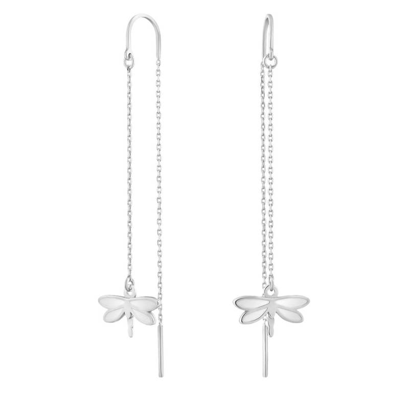 Secretforyou Ohrhänger-Set Ohrringe Hänger 925 Silber Emaille Libelle Echtschmuck, 925 Sterling Silber von Secretforyou