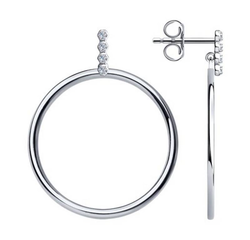 Secretforyou Paar Ohrstecker Ohrstecker Ohrringe Creolen Silber Zirkon Echtschmuck bei Secretforyou von Secretforyou