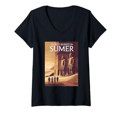 Damen Geheimnisse, die im Sommer vergraben sind T-Shirt mit V-Ausschnitt Damen Geheimnisse, die im Sommer vergraben sind T-Shirt mit V-Ausschnitt von Secrets Buried in Sumer Collection