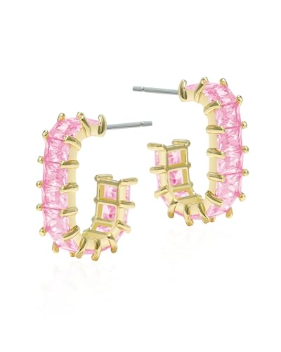 Gold Creolen Leichtgewich Ohrringe für Damen - 18K Vergoldete Ohrringe, Offene Huggie Creolen Gold, Modeschmuch Ohrringe für Damen und Mädchen von Secroma