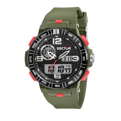 Sector No Limits Herren Digital Analog Quartz Uhr mit Plastic Armband R3251532001 von Sector