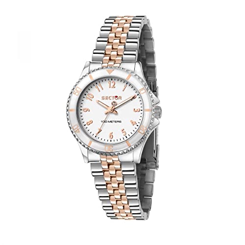 Sector No Limits Damen Uhr, 230 Kollektion, Nur Zeitanzeige, aus Edelstahl, Rosegold-PVD - R3253161533 von Sector