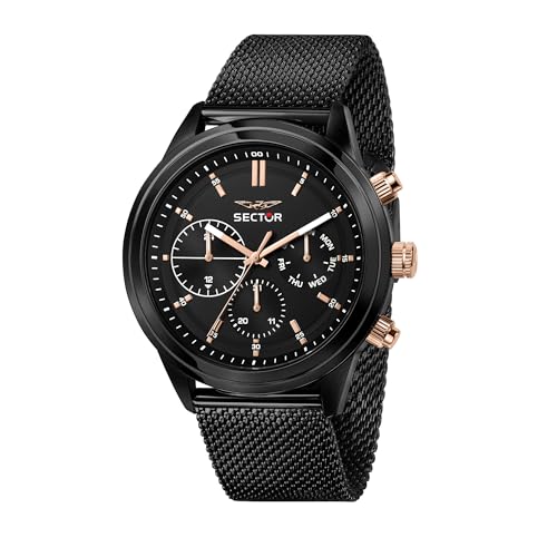 Sector No Limits Herren Uhr, 670 Kollektion, Multifunktion, aus Edelstahl, Schwarz-PVD - R3253540002 von Sector