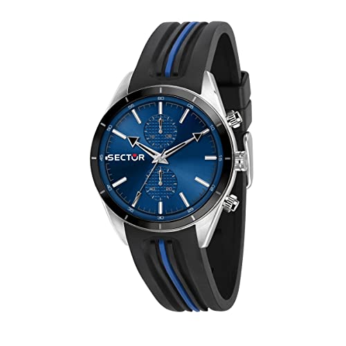 Sector No Limits Herren Analog Quartz Uhr mit Silicone Armband R3251516004 von Sector