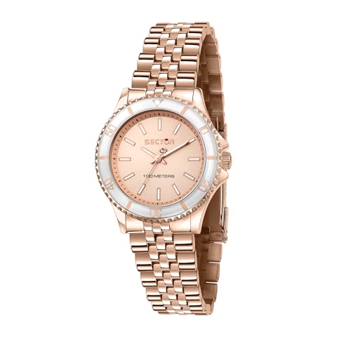 Sector Damen Analog Quarz Uhr mit Edelstahl Armband 8056783168194 von Sector
