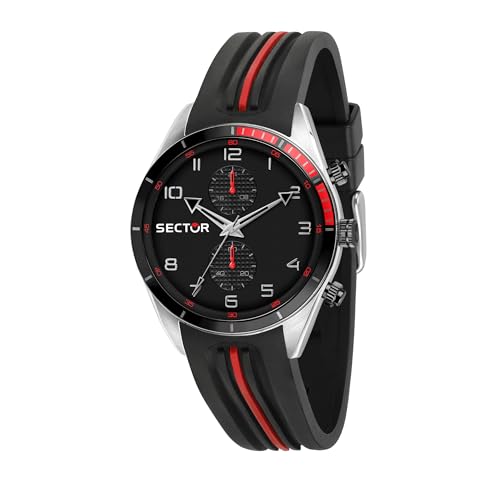 Sector No Limits Herren Analog Quartz Uhr mit Silicone Armband R3251516003 von Sector