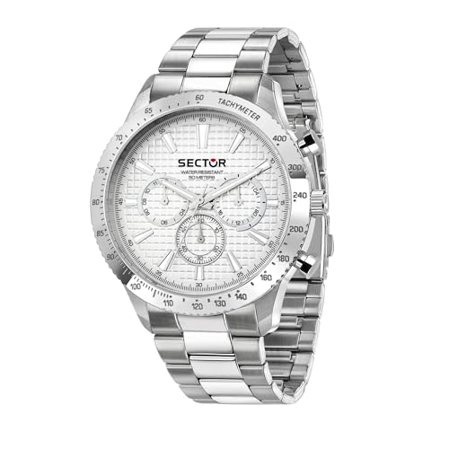 Sector Herren Analog Quarz Uhr mit Edelstahl Armband 8056783168699 von Sector