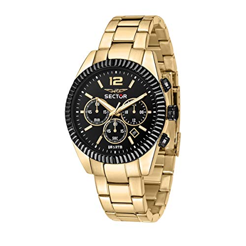 Sector No Limits Herren Uhr, 240 Kollektion, Chronograph, aus Edelstahl, Gelbgold-PVD - R3273640027 von Sector