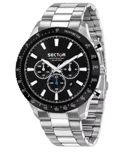 Sector No Limits Herrenuhr aus Stahl, Chronograph, Analog, 45 mm, 270-Kollektion, Geburtstagsgeschenk für Freund von Sector