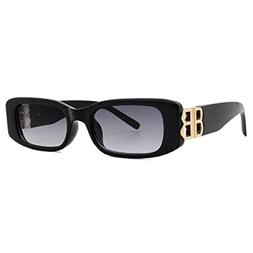 Mode Neue Marke Damen Sonnenbrille Bb Classic Fashion Herren Sonnenbrille Uv400 Travel Sports Square Retro Rechteck Sonnenbrille Gradientblack von Secuos