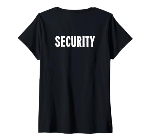 Damen Sicherheitsrückseitendruck Event Officer Guard T-Shirt mit V-Ausschnitt Damen Sicherheitsrückseitendruck Event Officer Guard T-Shirt mit V-Ausschnitt von Security Staff member Gifts & T-Shirts