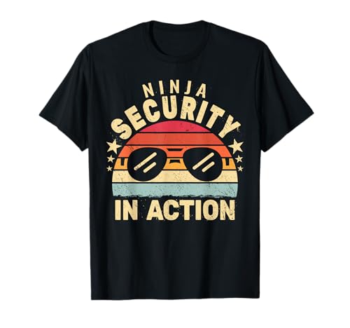 Ninja Security in Action Security Guard Retro für Herren T-Shirt Ninja Security in Action Security Guard Retro für Herren T-Shirt von Security service private security officer security