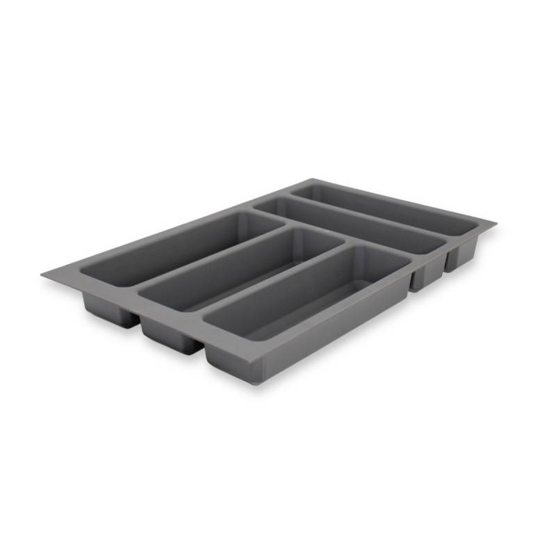 Besteckeinsatz für 30 cm Schublade Besteckkasten rutschfest Kunststoff Grau von Sedia