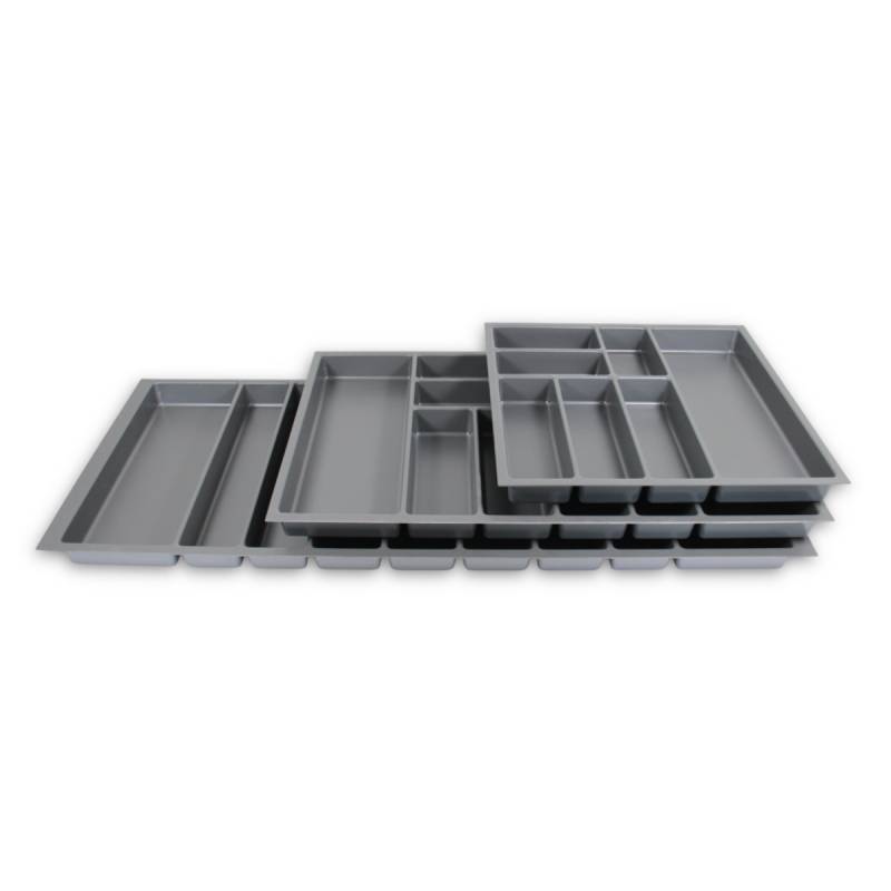 Besteckeinsatz für Hettich ArciTech Zarge u.a. Nobilia 60-120 cm Schublade Grau von Sedia