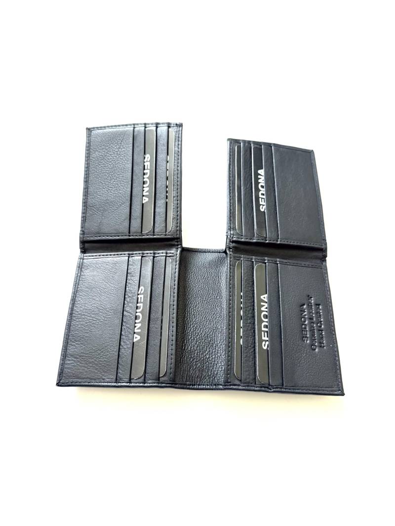 Sedona® Portemonnaie in U-Form Mit Zwei Scheinfächern, Sichtfenstern Und 16 Kartenfächern von SedonaLeatherGoods