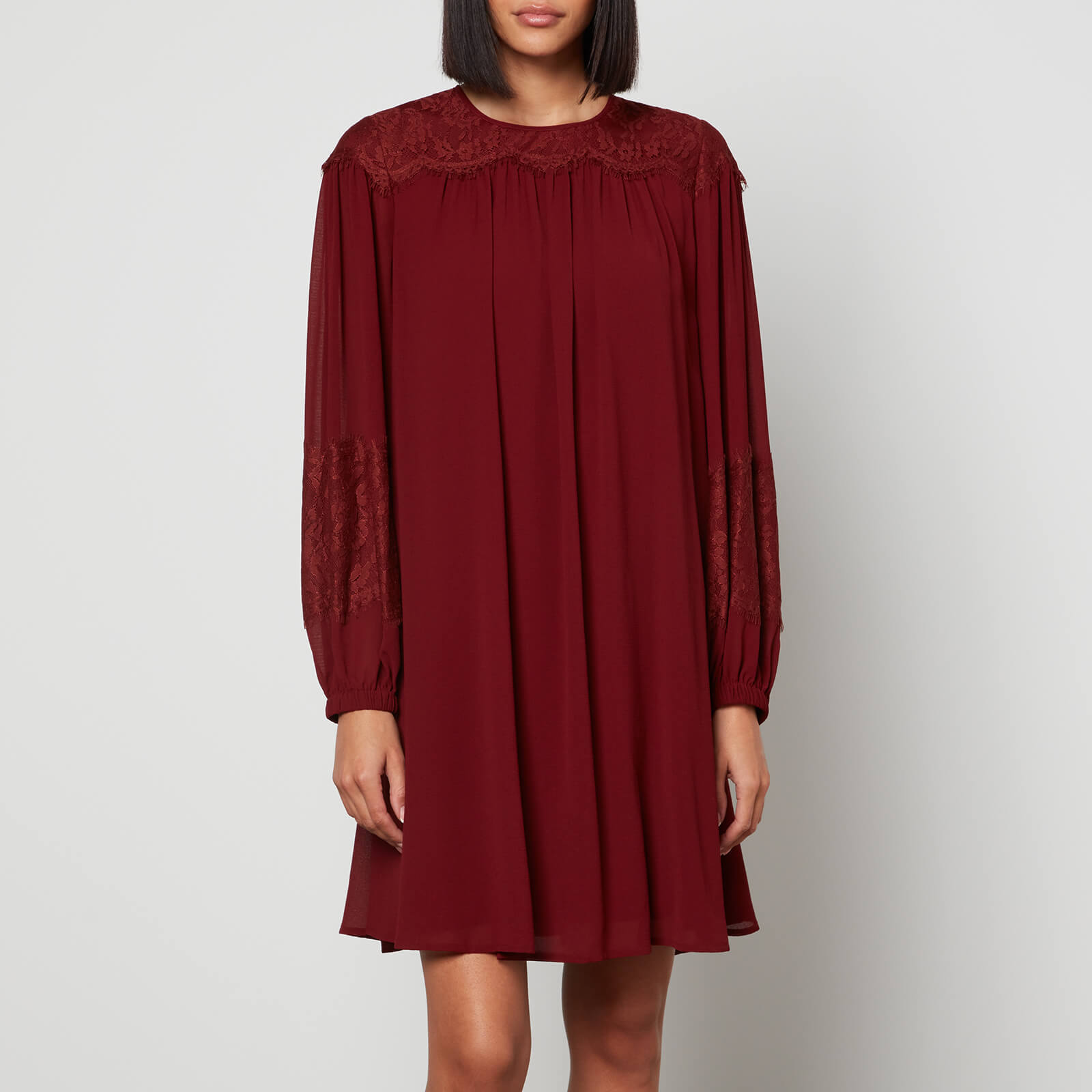 See By Chloé Georgette and Lace Mini Dress - EU 36/UK 8 von See By Chloé