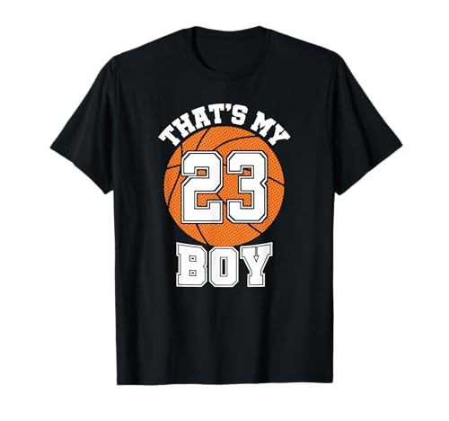Nummer Dreiundzwanzig Das ist Mein Junge #23 Basketball Mama Papa T-Shirt von See More Biggest Fan Basketball Family Gear