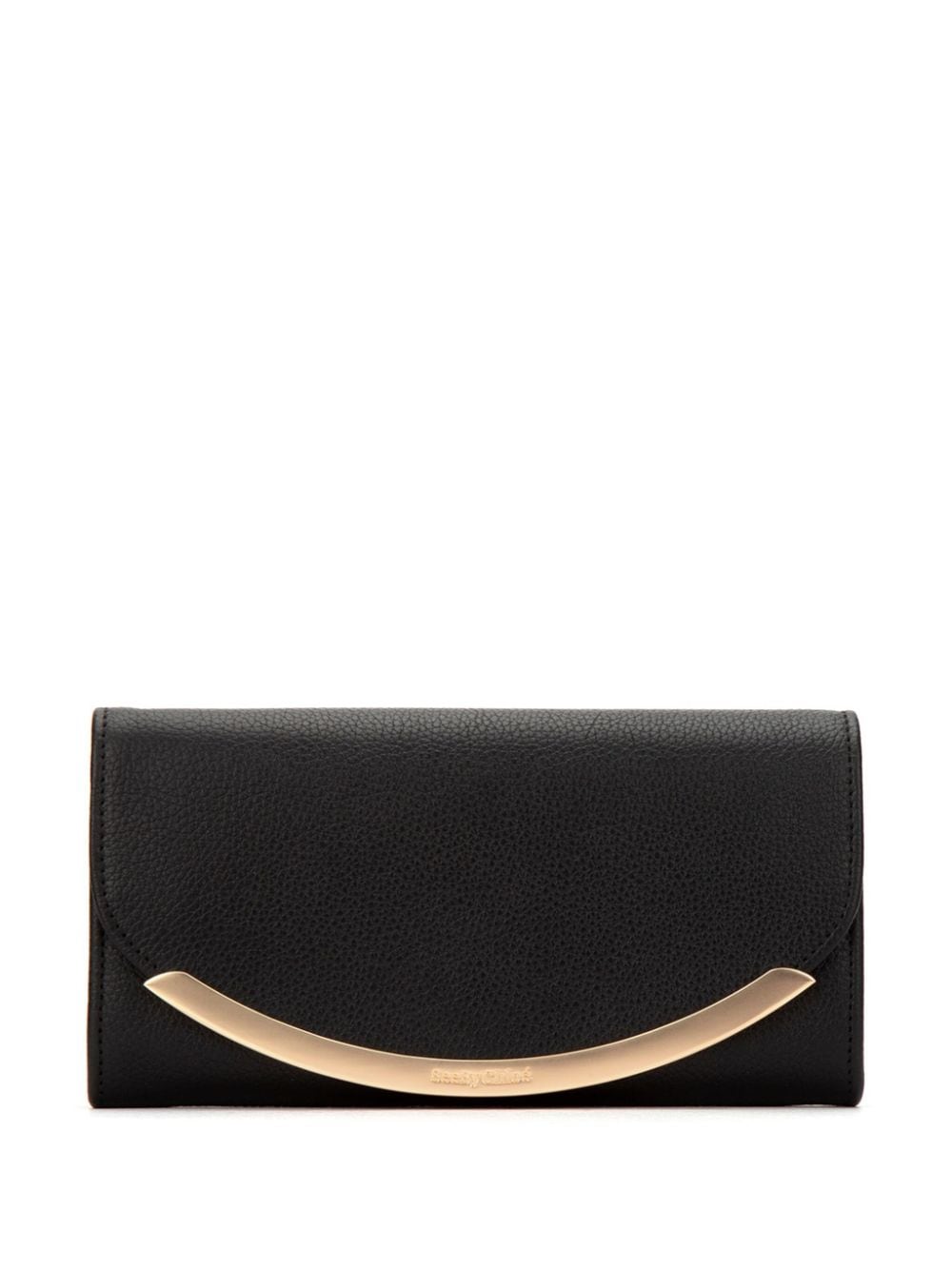 See by Chloé Portemonnaie mit Metallic-Applikation - Schwarz von See by Chloé