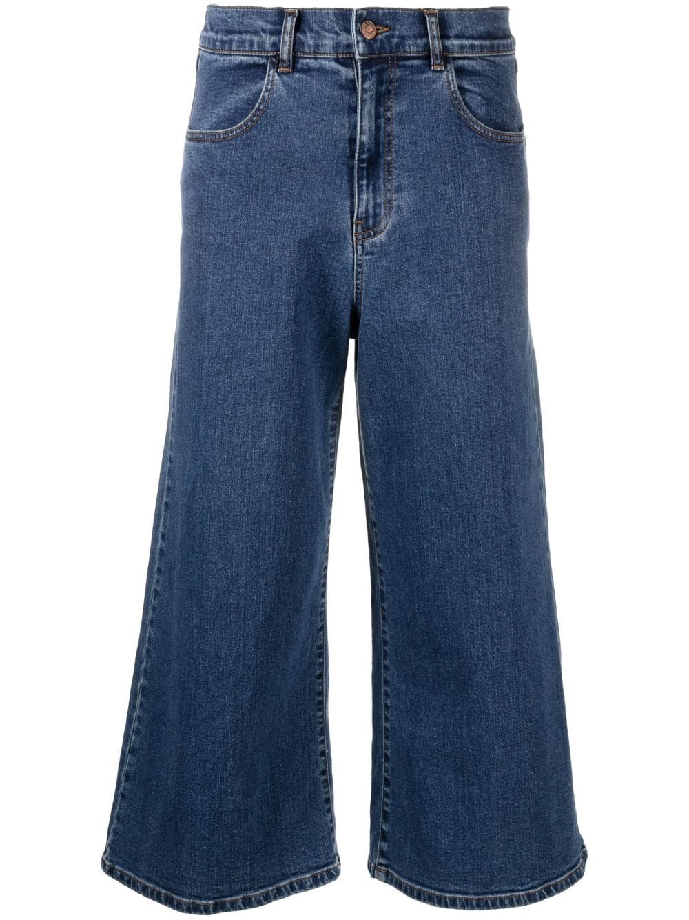 See by Chloé Weite Cropped-Jeans - Blau von See by Chloé