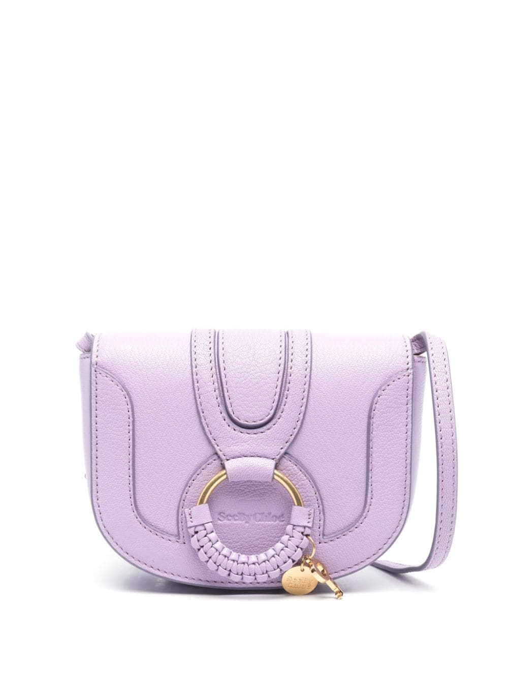 See by Chloé logo-debossed leather mini bag - Violett von See by Chloé