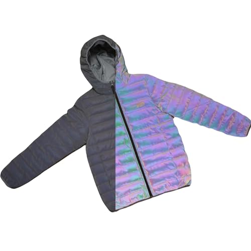 SeeBright Reflektierende Kinder-Pufferjacken, regenbogenfarben, 9-10 Years von SeeBright