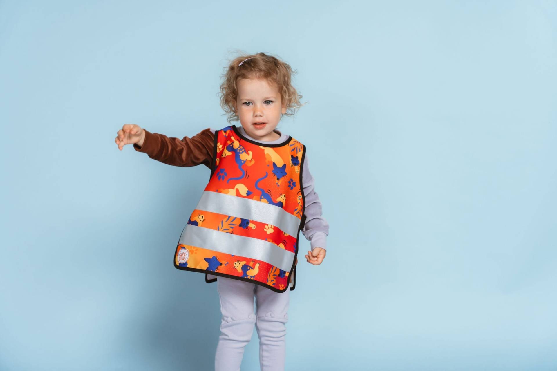 See Me Orange Fox Kinder Reflektierende Sicherheitsweste - Outdoor-Ausrüstung Mit Hoher Sichtbarkeit Für Spaziergänge Und Aktivitäten von SeeMeVests