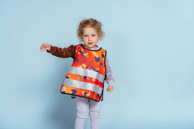 See Me Orange Fox Kinder Reflektierende Sicherheitsweste - Outdoor-Ausrüstung Mit Hoher Sichtbarkeit Für Spaziergänge Und Aktivitäten von SeeMeVests