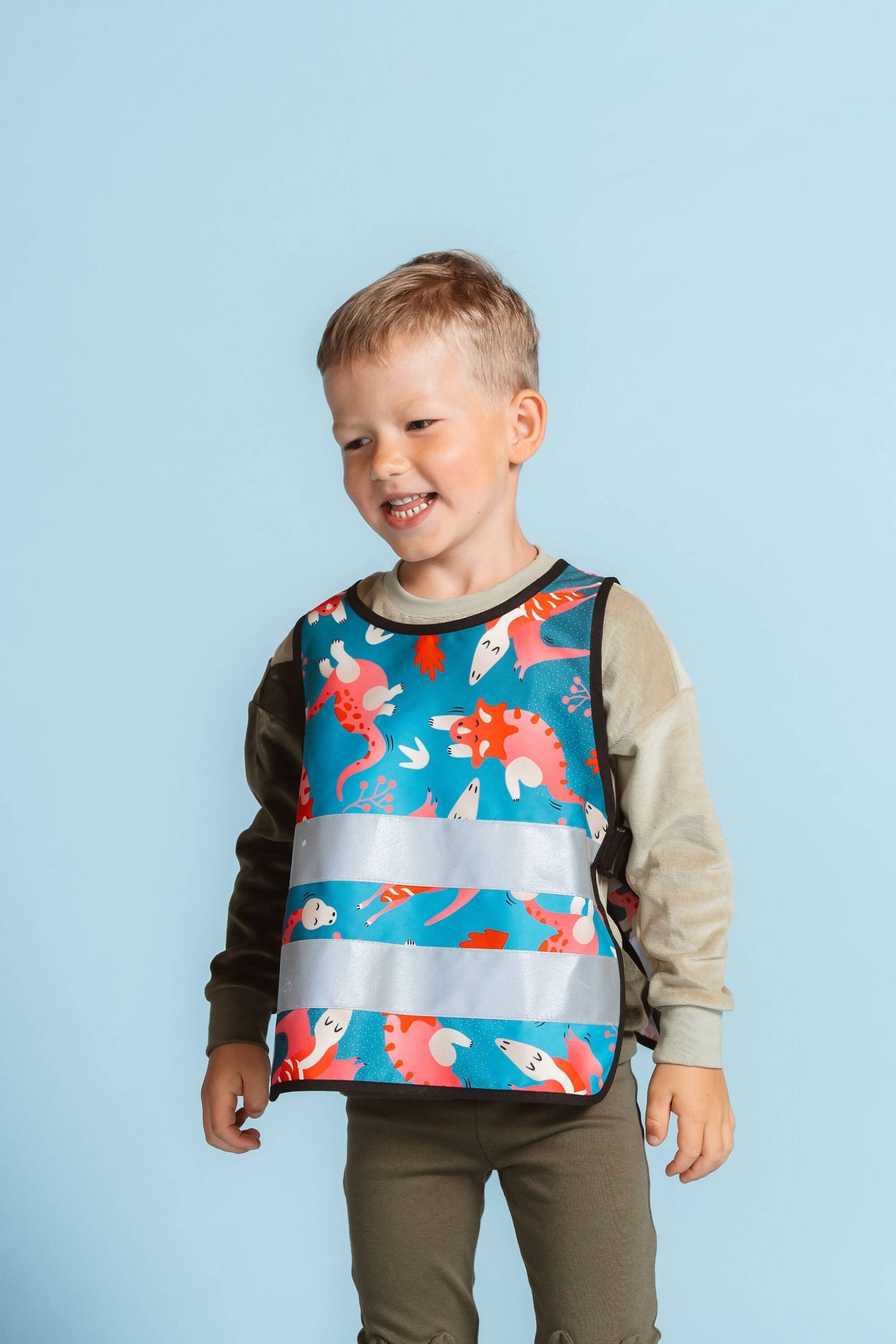 Seeme Dino Entdeckung Kinder Reflektierende Sicherheitsweste Mit Lustigem Dinosaurier-Design - Verbesserte Sichtbarkeit Bei Abenteuern Im Freien von SeeMeVests